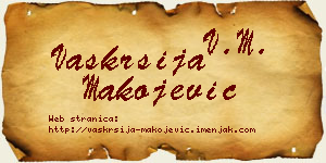 Vaskrsija Makojević vizit kartica